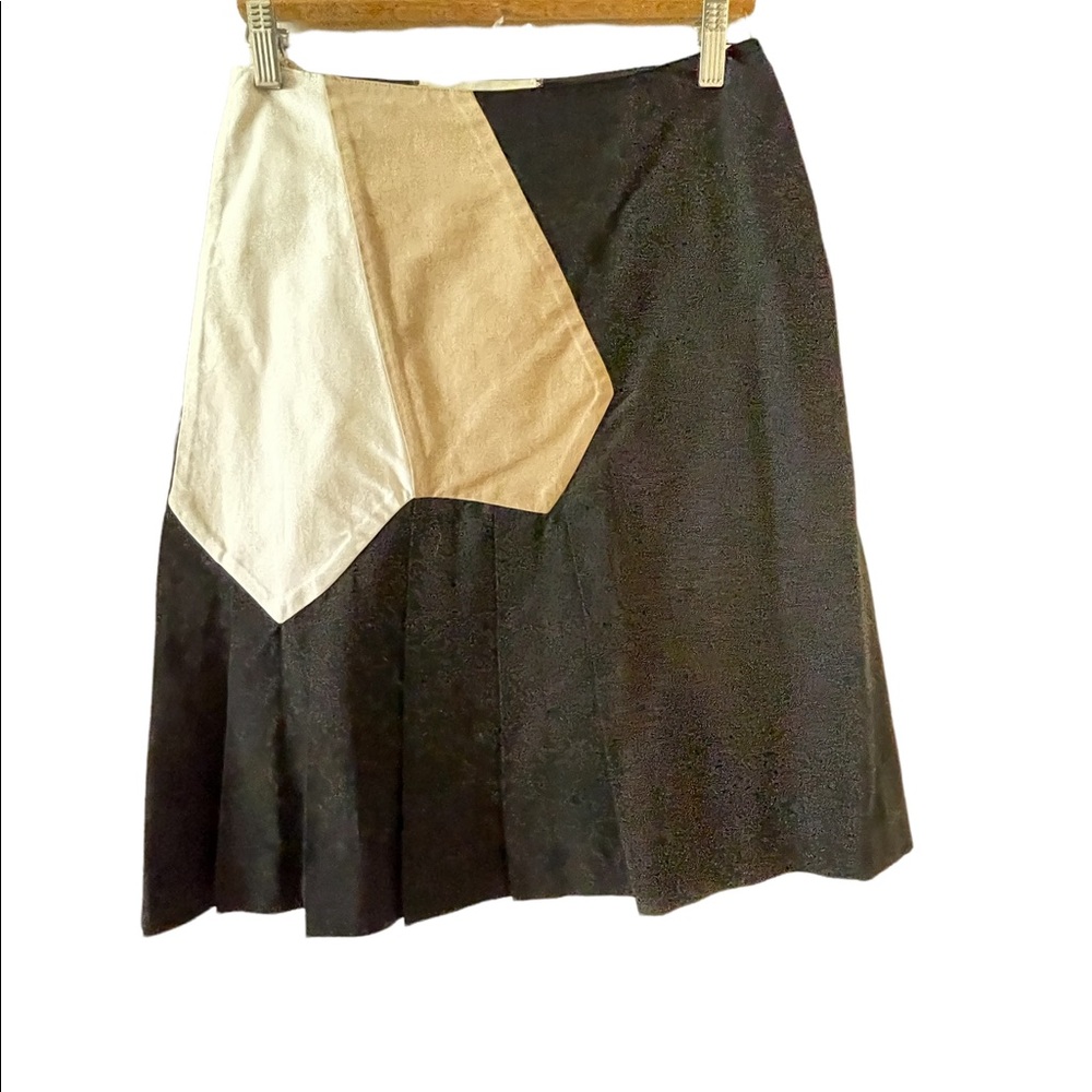 Marin black and white block skirt